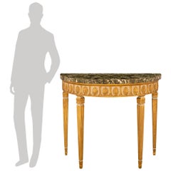Italian 18th century Neo-Classical st. Louis XVI Period patinated Wood console