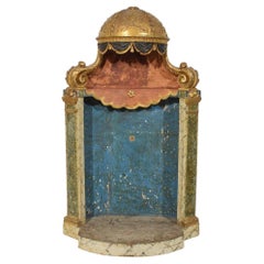 Italian 18th Century Neoclassical Carved Wooden Altar Shrine