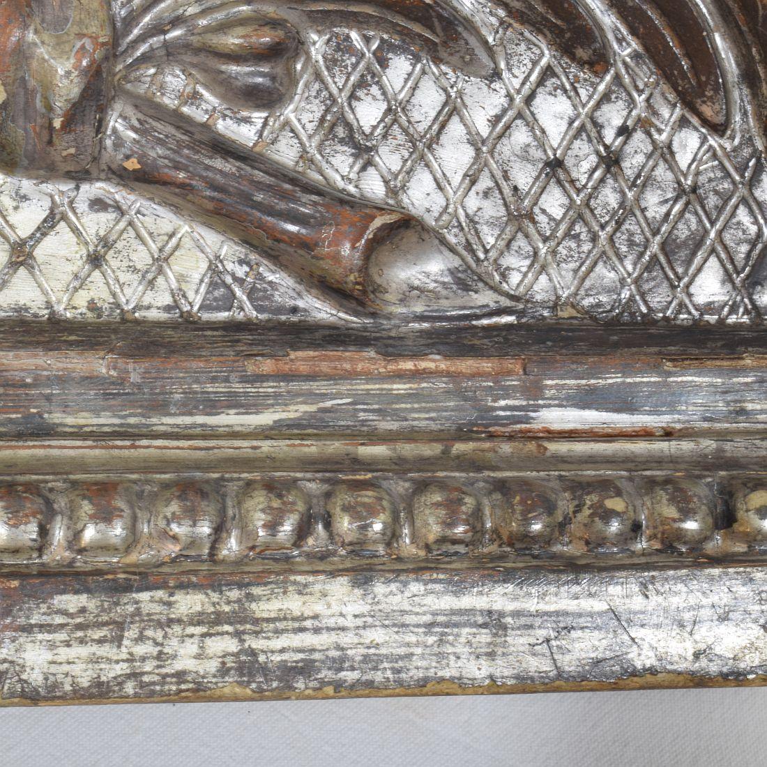 Piédestal néoclassique italien du 18ème siècle en bois sculpté et argenté en vente 10