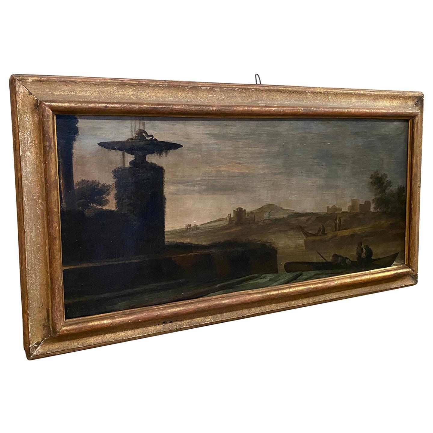 Italian 18th Century Oil On Canvas