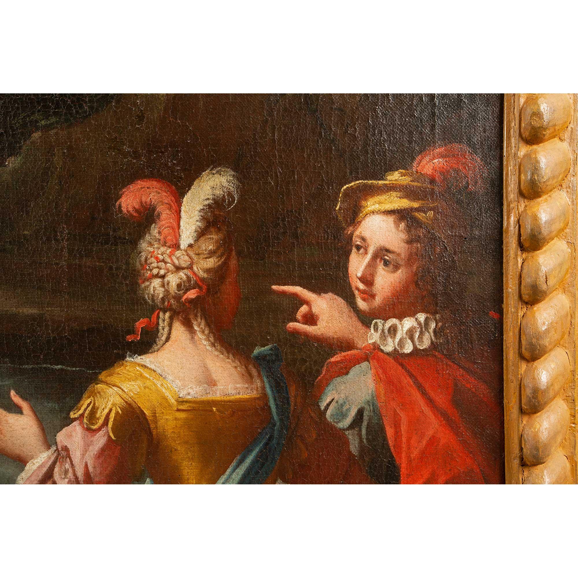 Toile Huile sur toile italienne du 18ème siècle provenant de la région du Piedmont en vente
