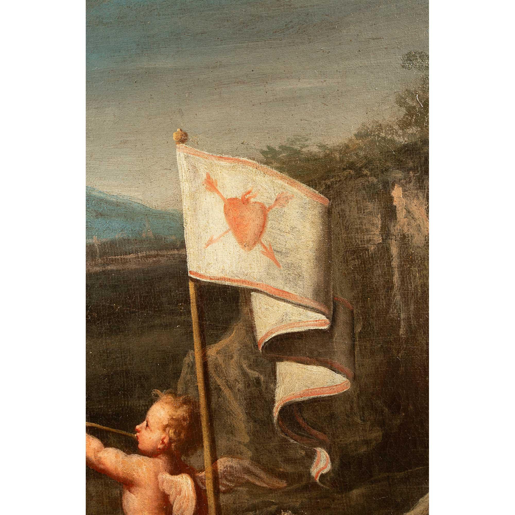 Italian 18th Century Oil on Canvas from the Piedmont Region For Sale 2