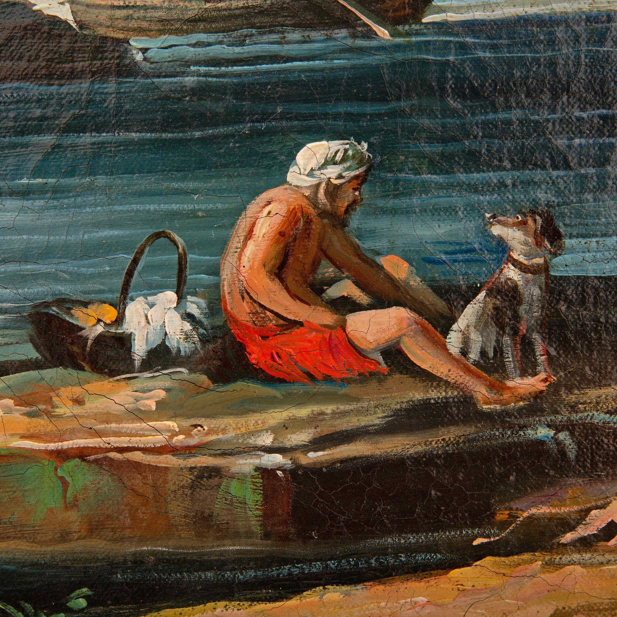 Italienisches Ölgemälde auf Leinwand aus dem 18. Jahrhundert in einem Rahmen aus Giltwood im Angebot 2