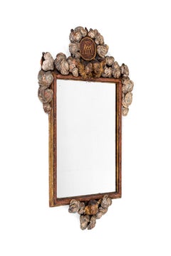 Italian 18th Century Painted Rococo Mirror