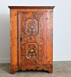 Italian 18th Century Painted Wardrobe