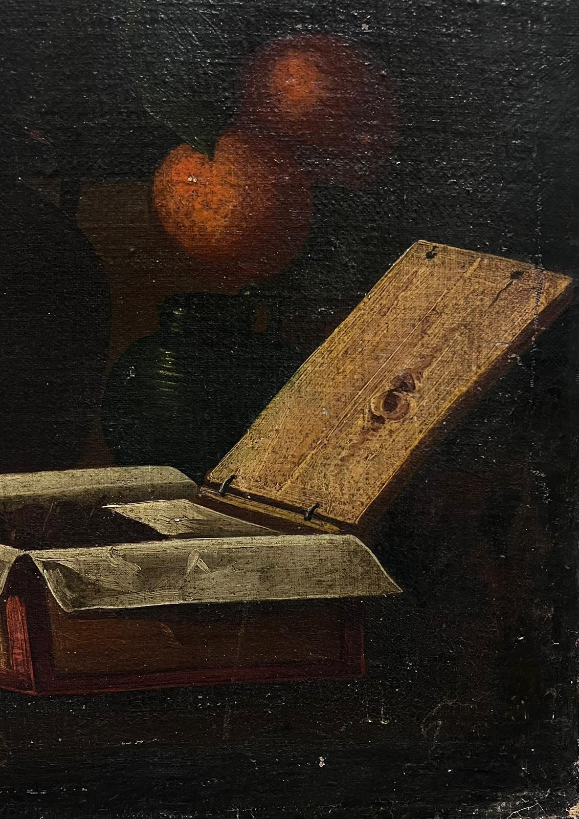 Großes italienisches Ölgemälde eines alten Meisters aus dem 18. Jahrhundert, Stillleben, Obst in Korb, Stillleben im Angebot 3