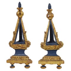 Antique Italian 18th Century Pair Baroque Carved Wooden Reliquary Shrines