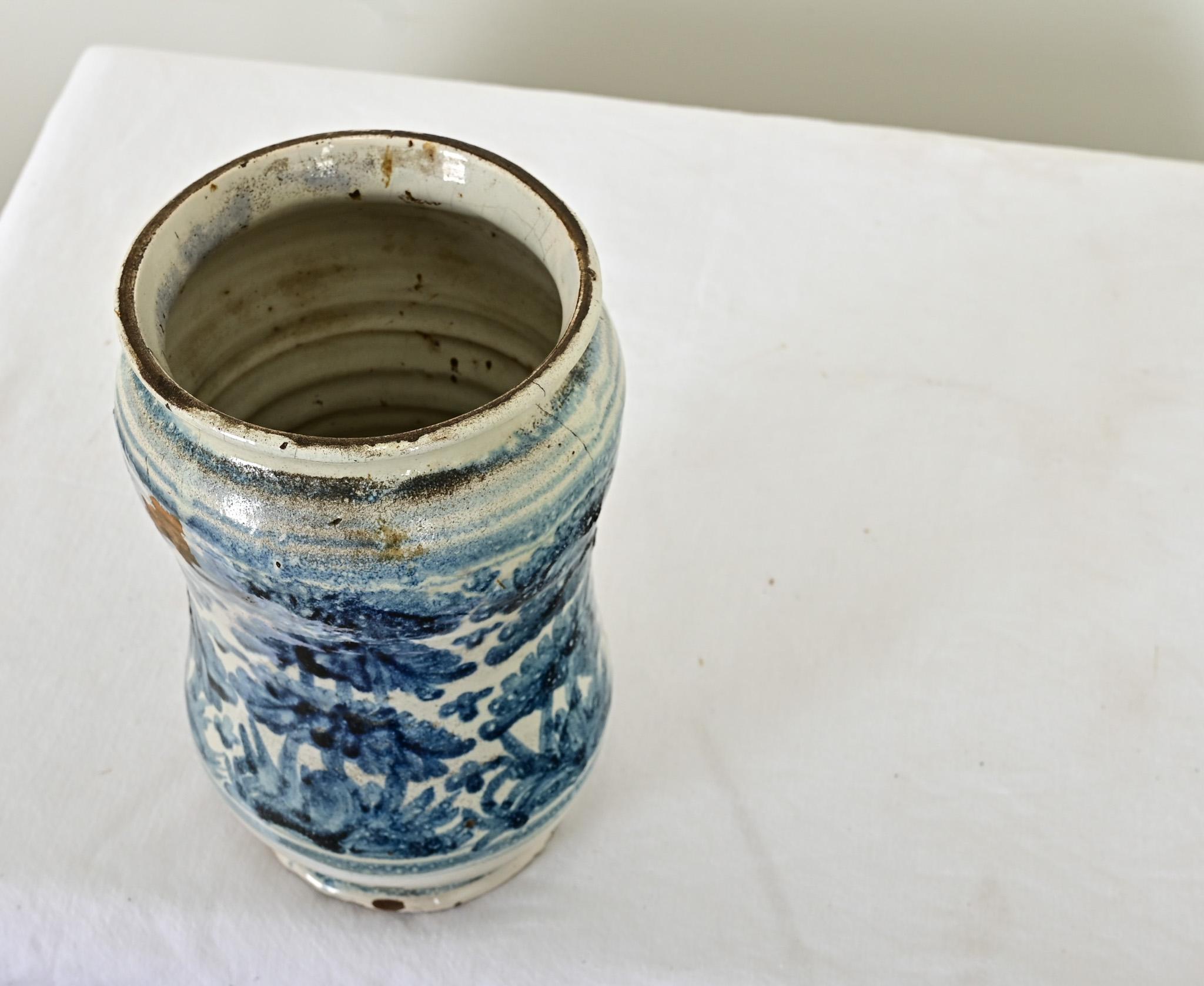 Ceramic Italian 18th Century Pharmacy Jar For Sale