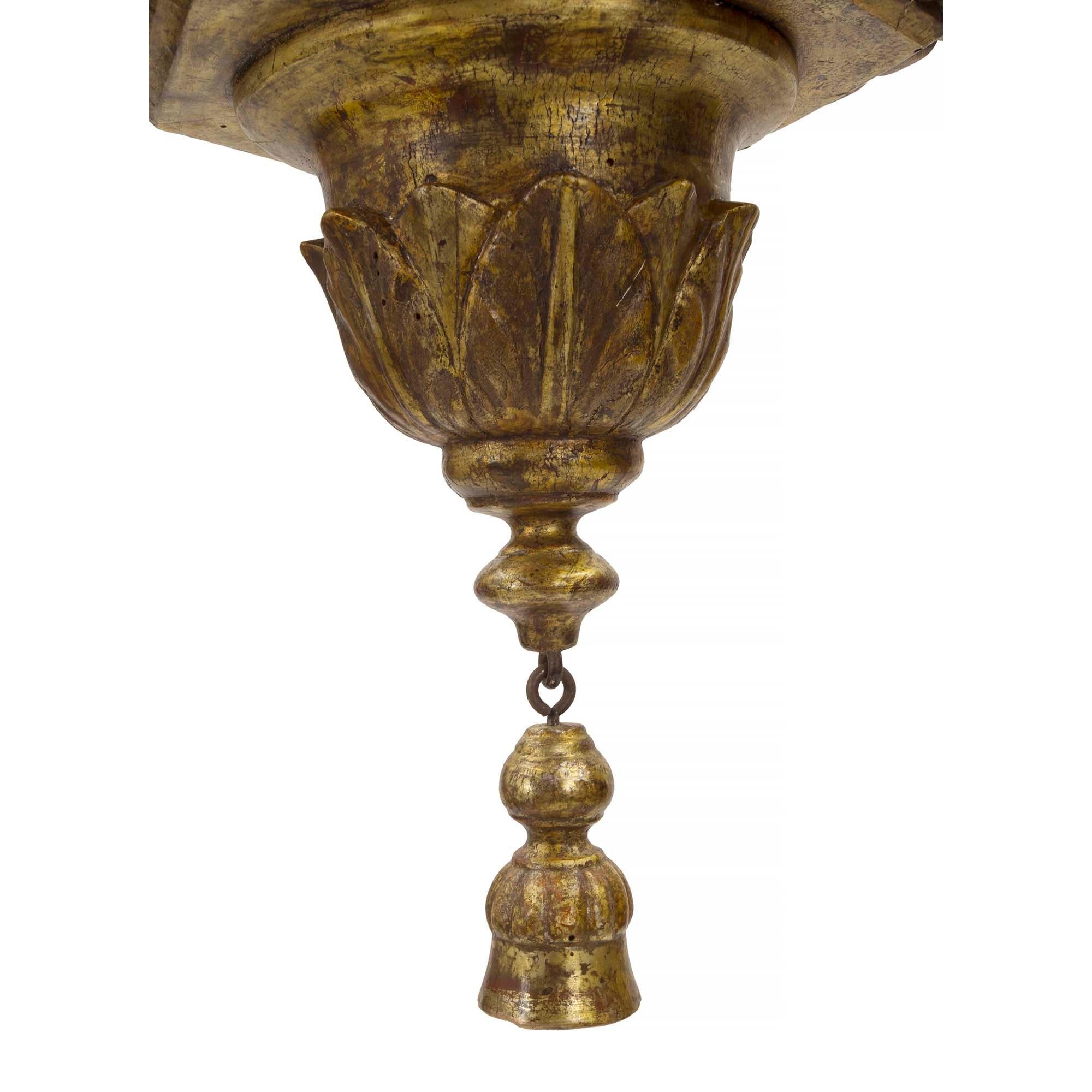 Wood Italian 18th Century Polychrome and Mecca Venetian Lantern For Sale
