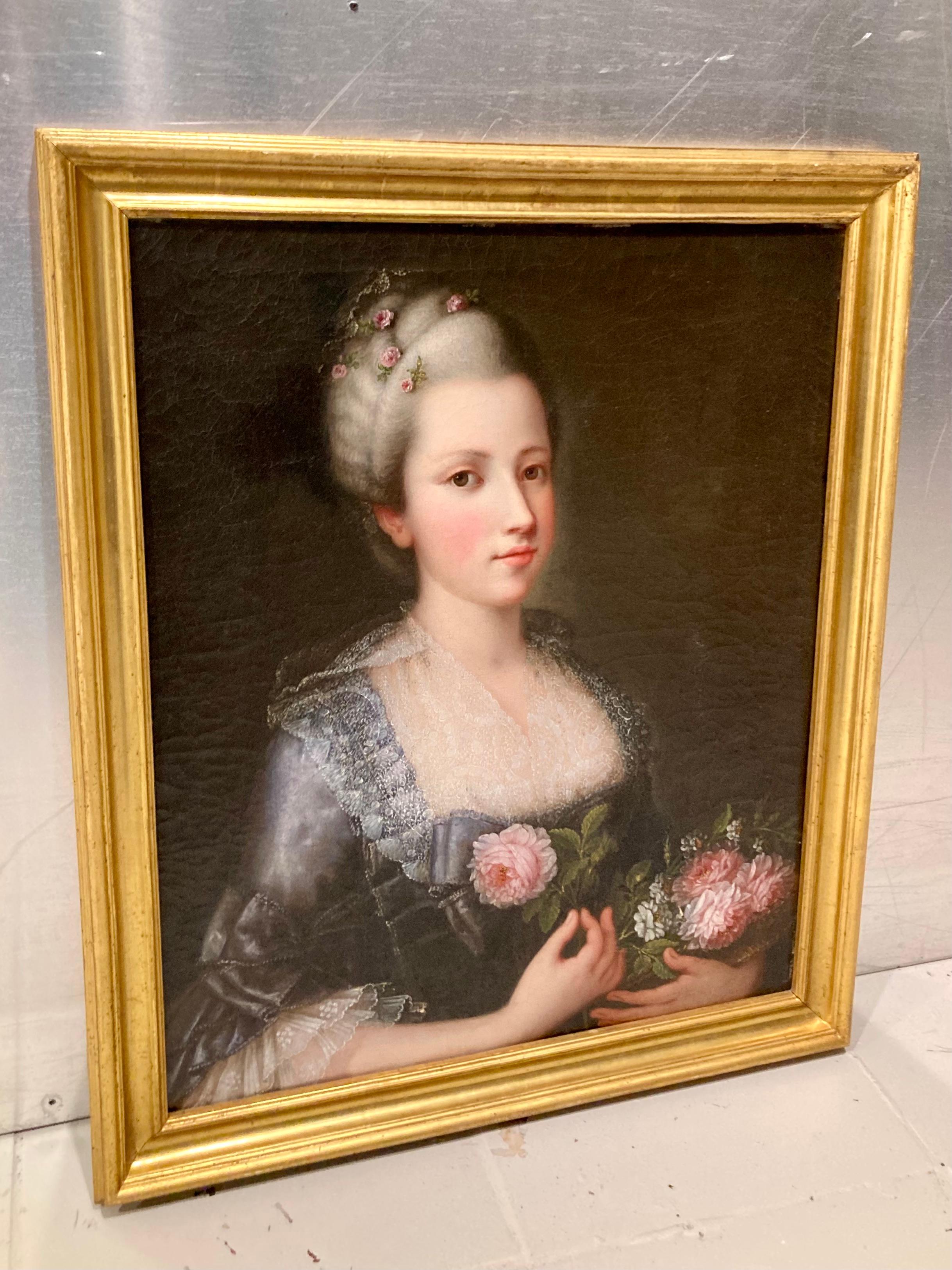 Other Italian 18th Century Portrait of a Woman For Sale