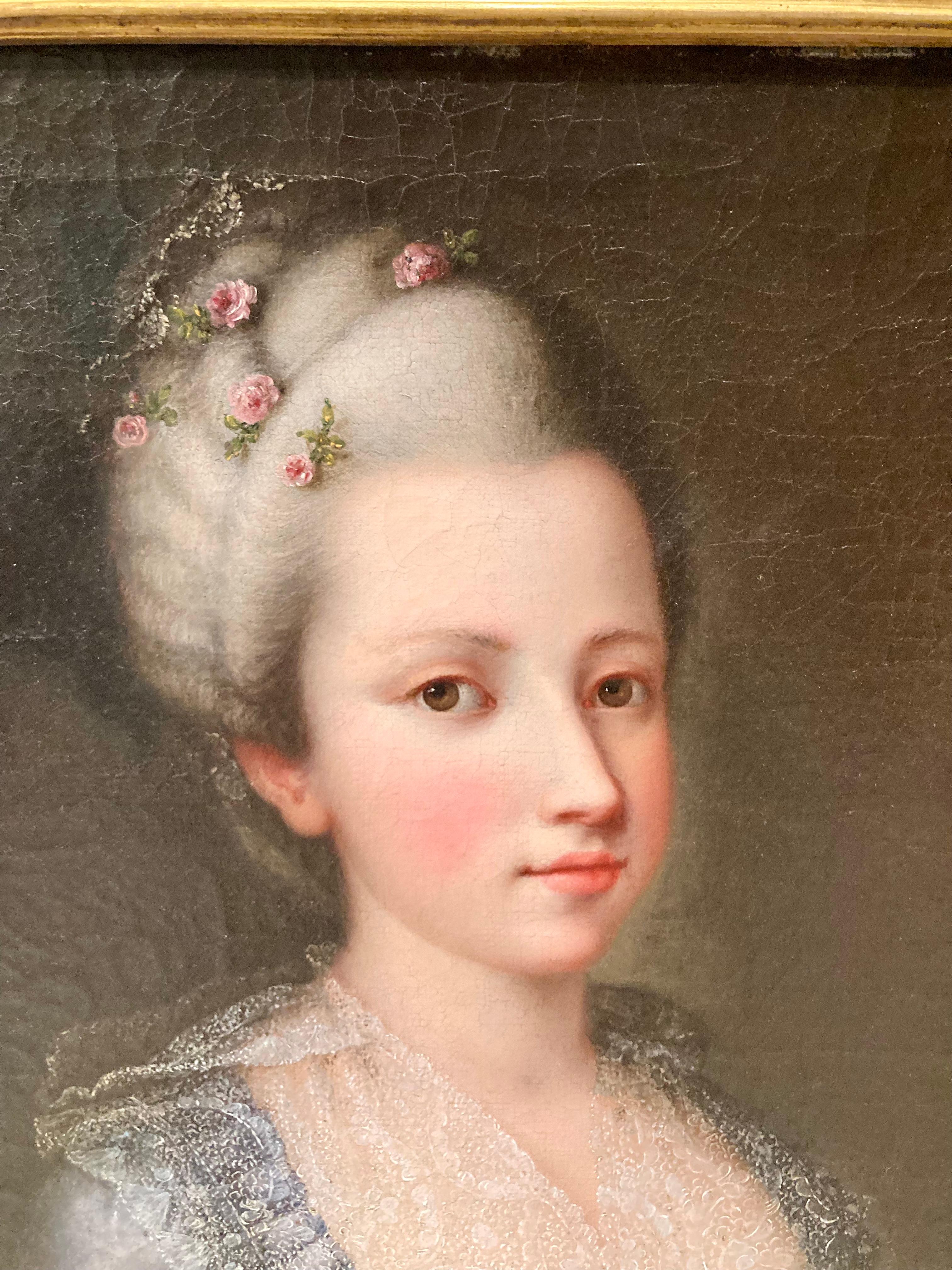 XVIIIe siècle et antérieur Portrait de femme italien du 18e siècle en vente