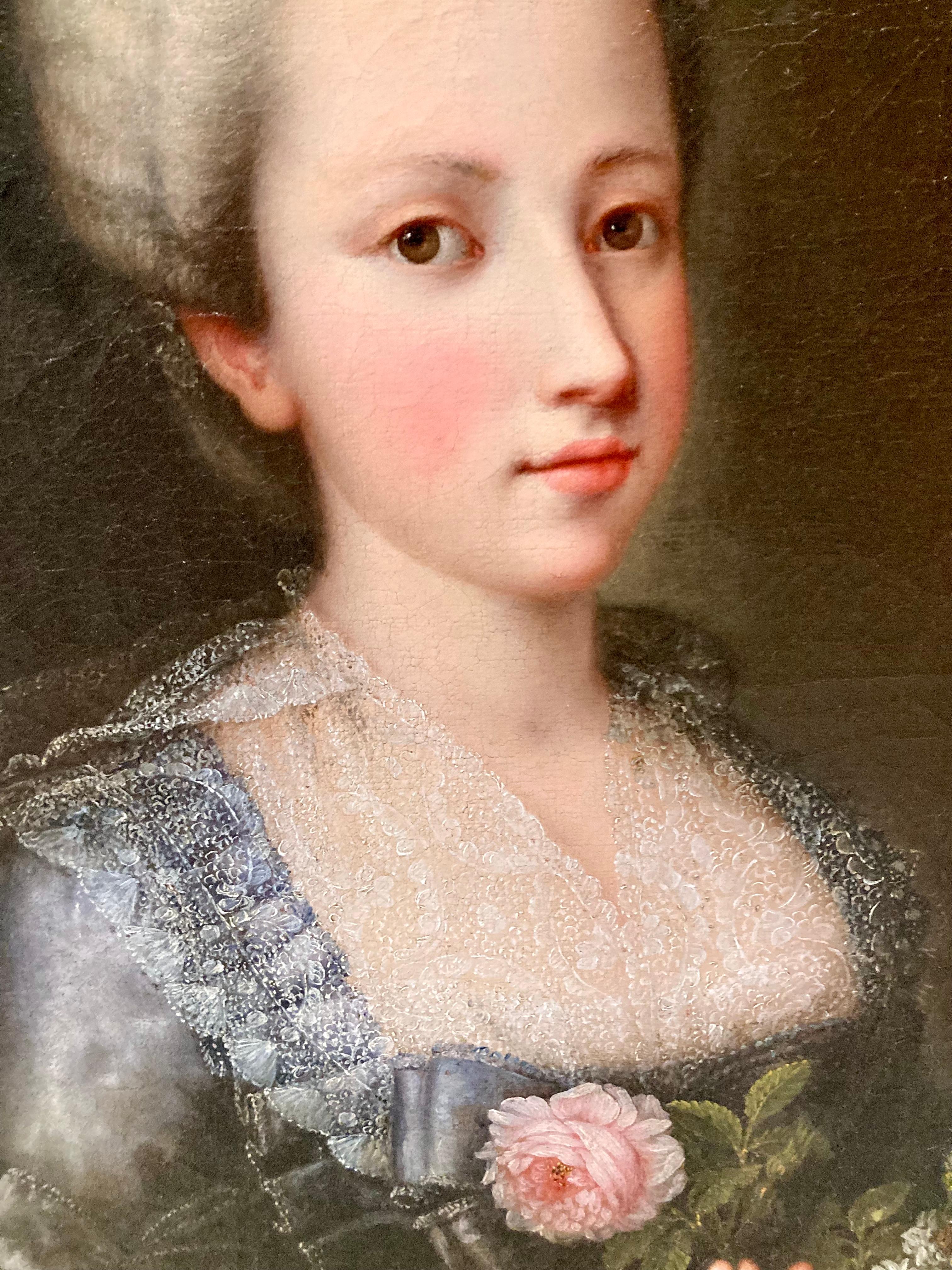 Portrait de femme italien du 18e siècle en vente 1
