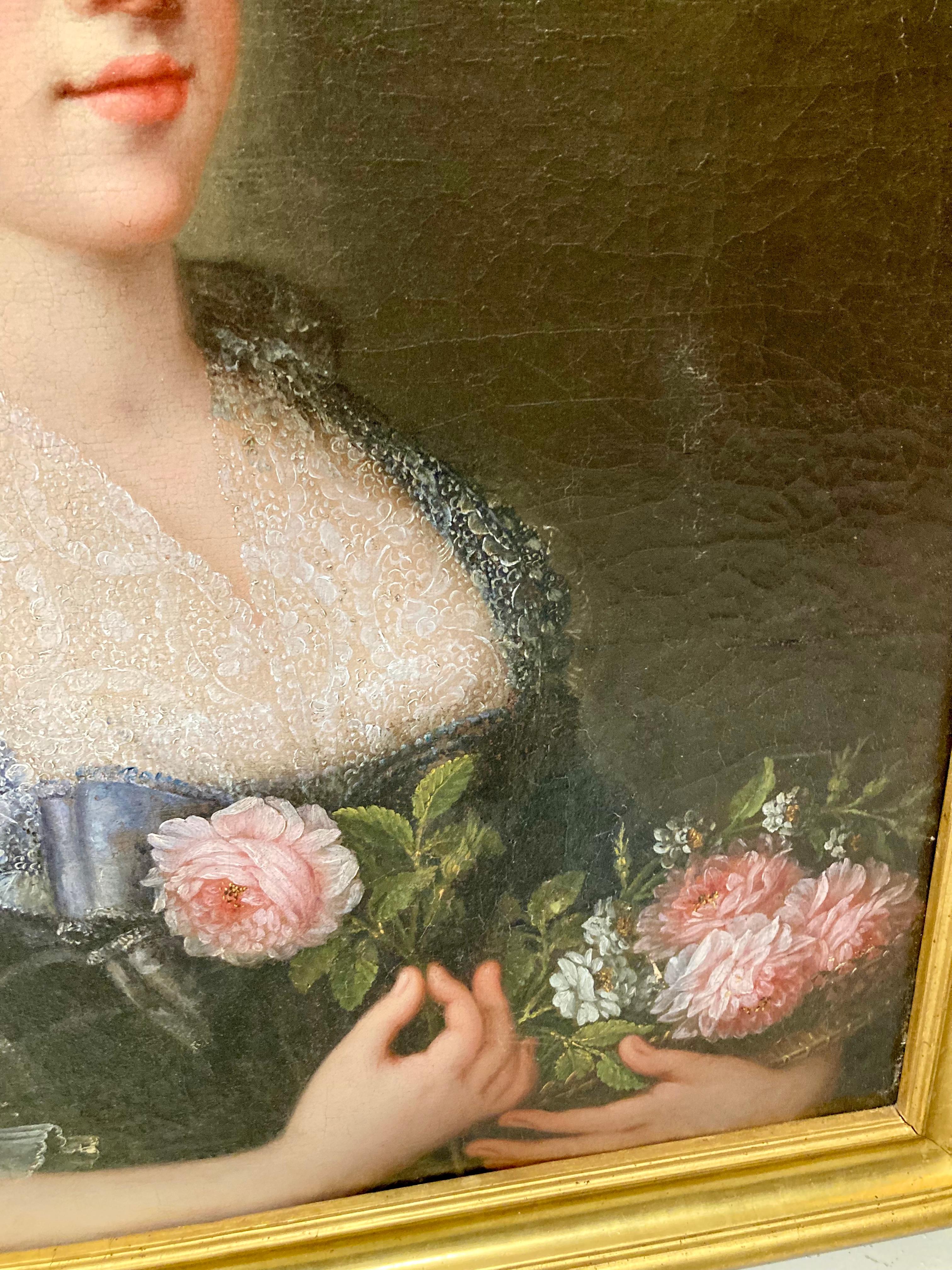 Italian 18th Century Portrait of a Woman For Sale 2