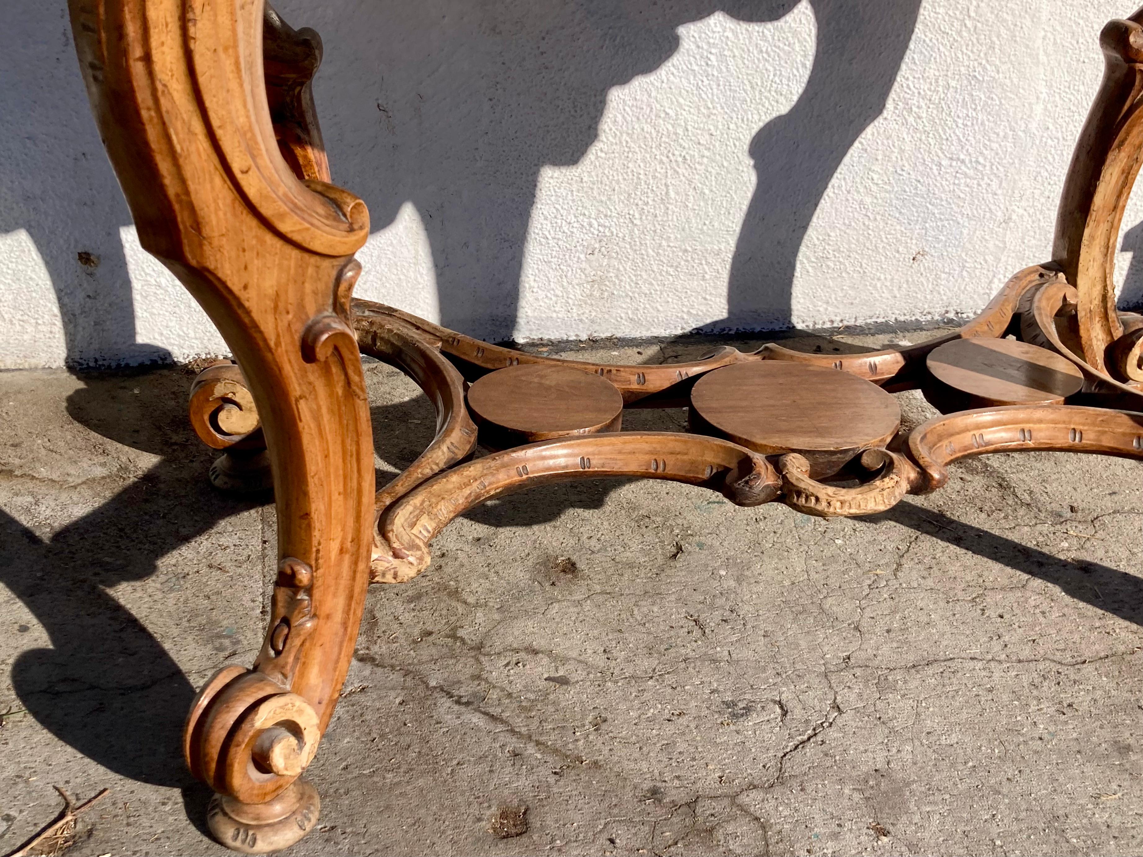 Italian 18th Century Regency Console With Green Marble Top For Sale 7