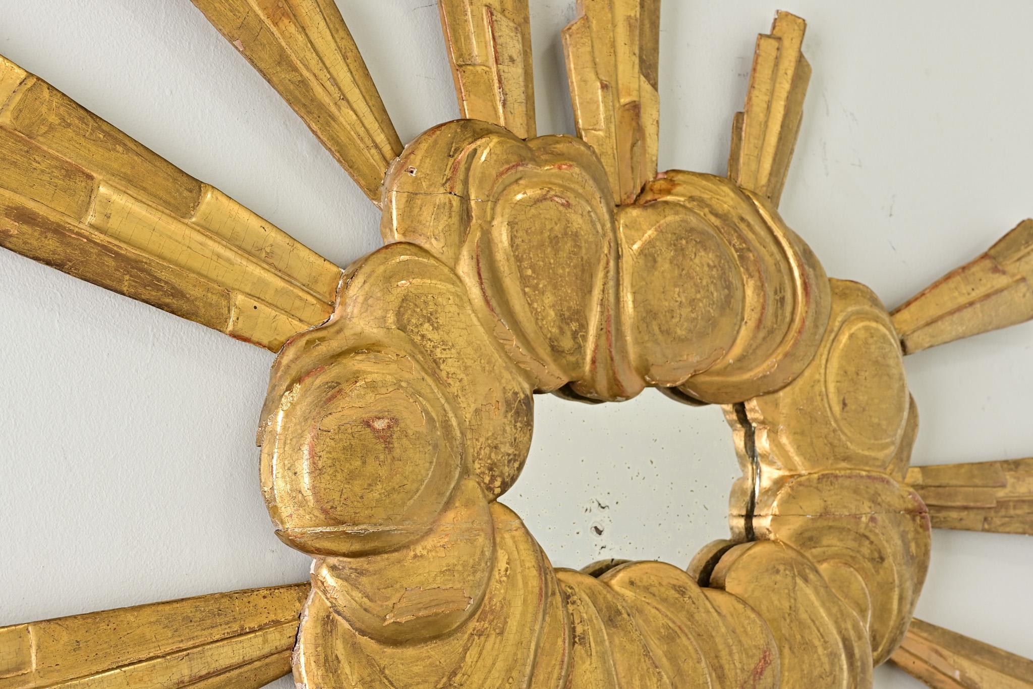 Italian 18th Century Religious Gilt Mirror 3