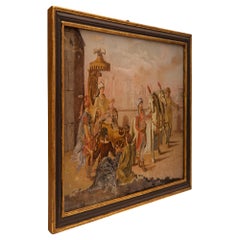 Italian 18th Century Reverse Painted on Glass Painting in Its Original Frame
