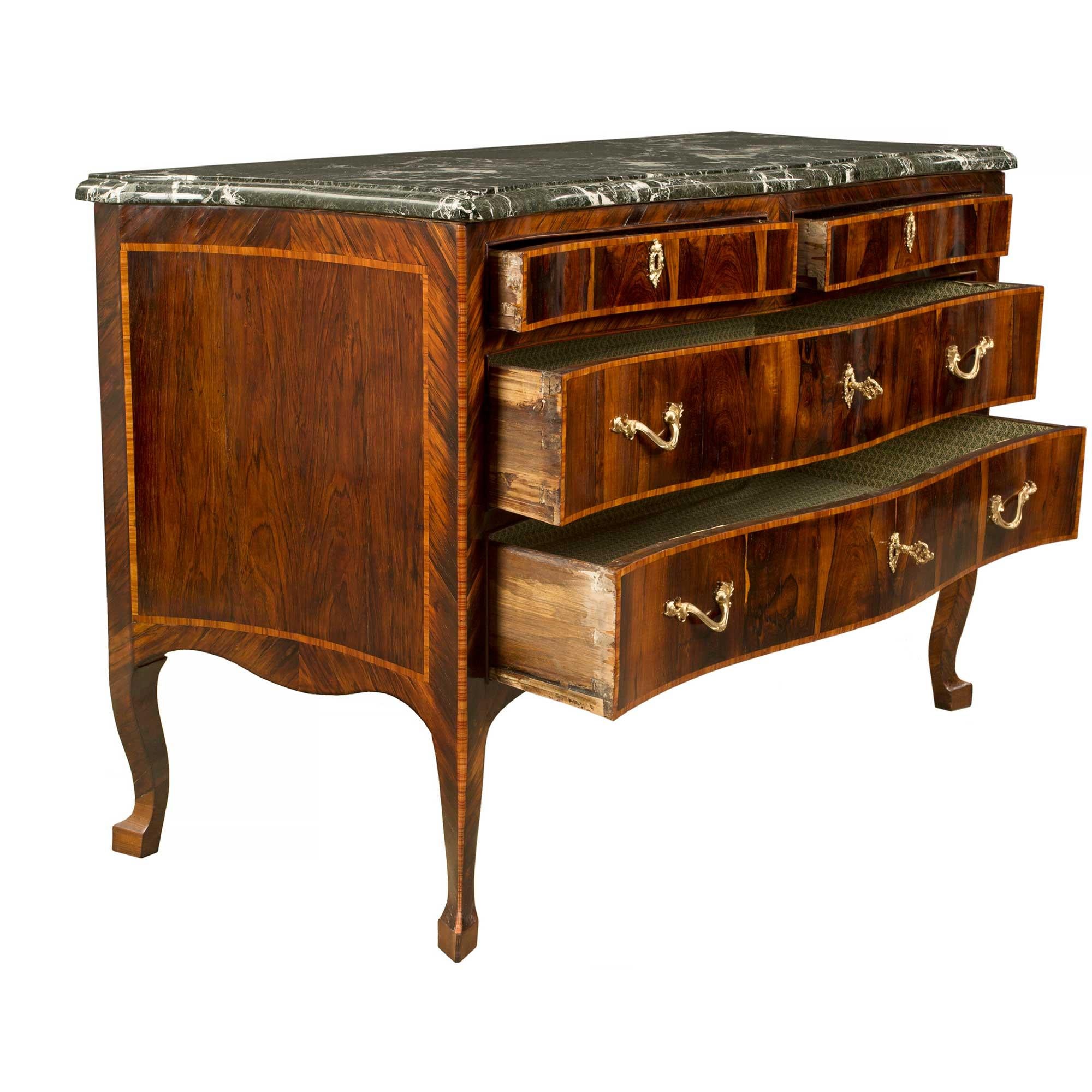 18th Century and Earlier Italian 18th Century Rosewood and Kingwood Commode For Sale