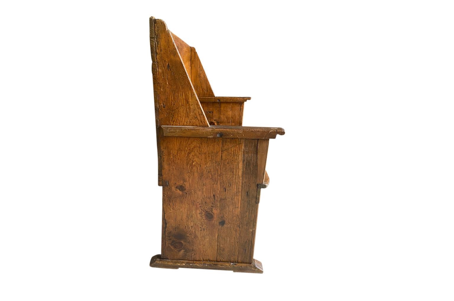 Italian 18th Century Rustic Bench For Sale 1