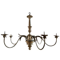 Italian 18th Century Silver Gilt Chandelier