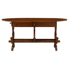 Italian 18th Century Solid Walnut Gateleg Table From Tuscany