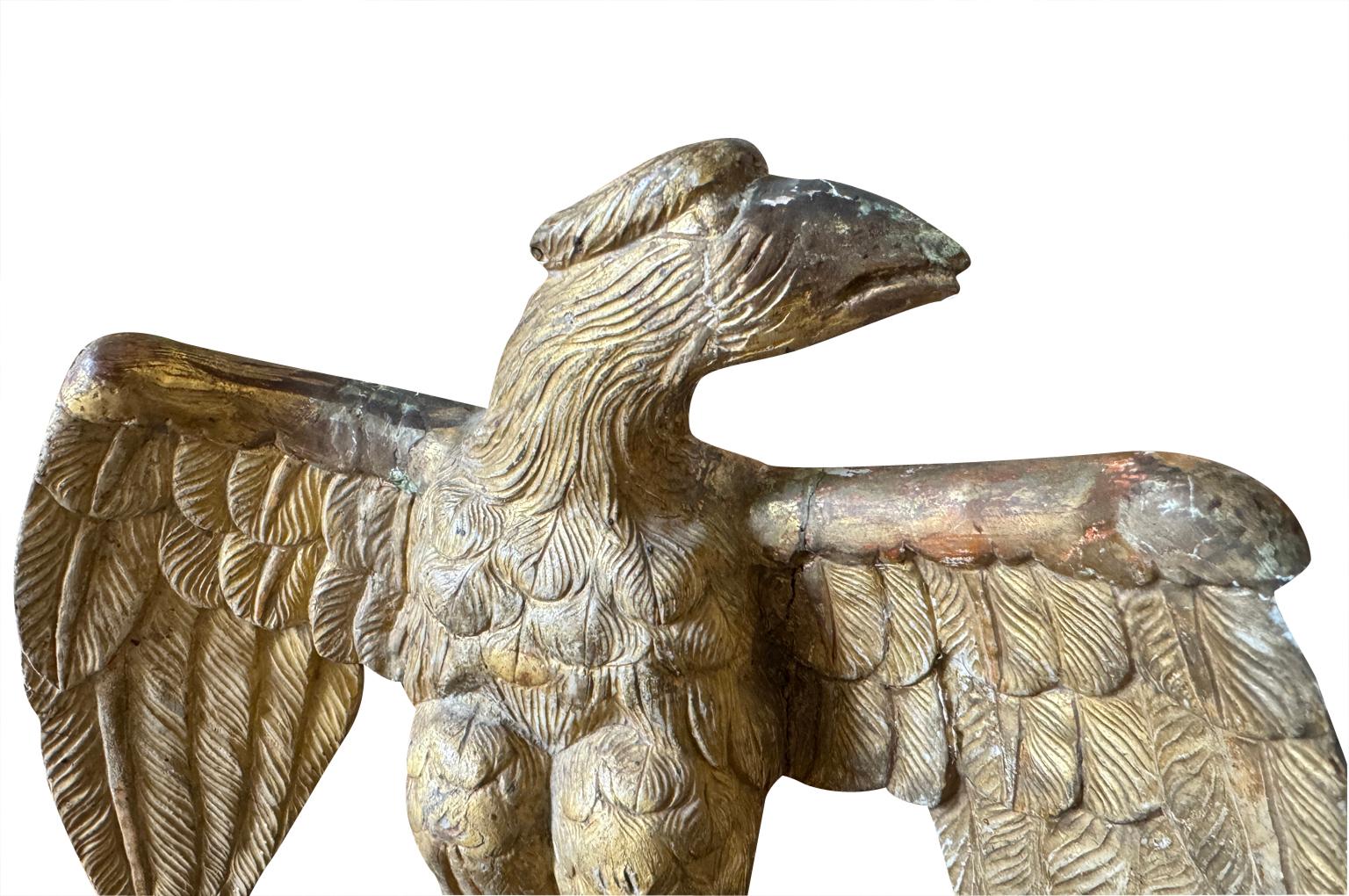 Statue d'aigle italienne du 18ème siècle Bon état - En vente à Round Top, TX