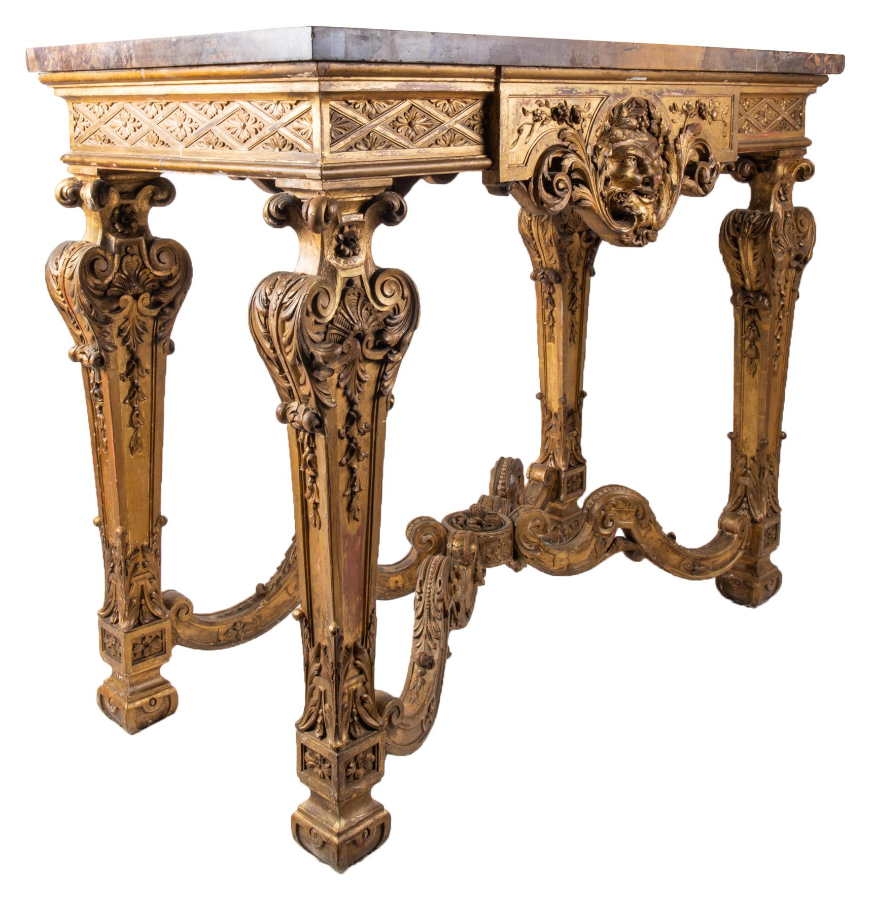 Italian 18th Century Style Carved Giltwood Console Tables For Sale 7