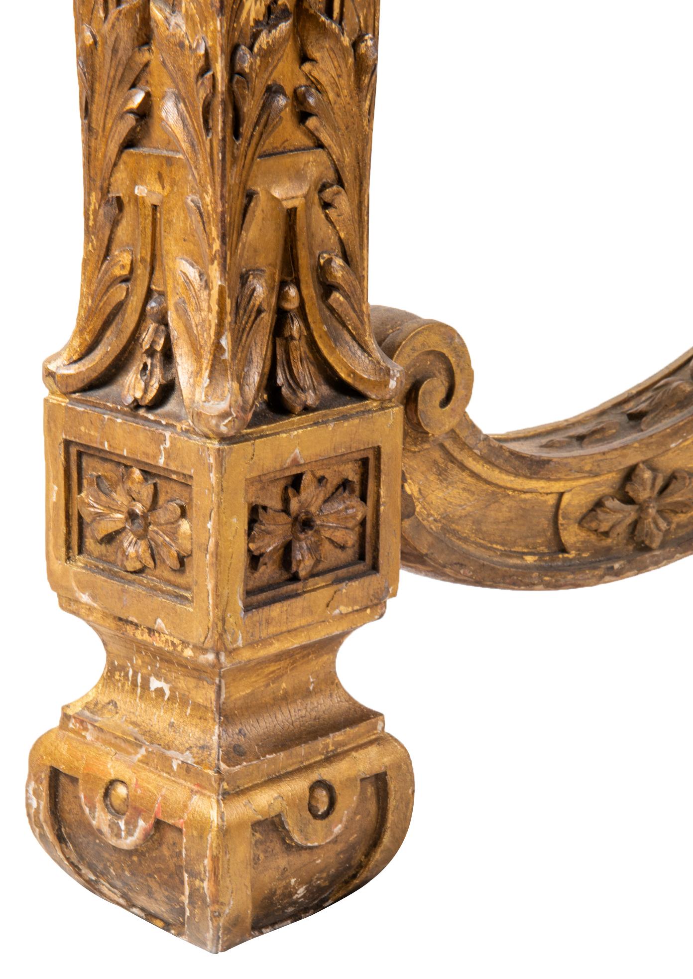 Italian 18th Century Style Carved Giltwood Console Tables For Sale 9
