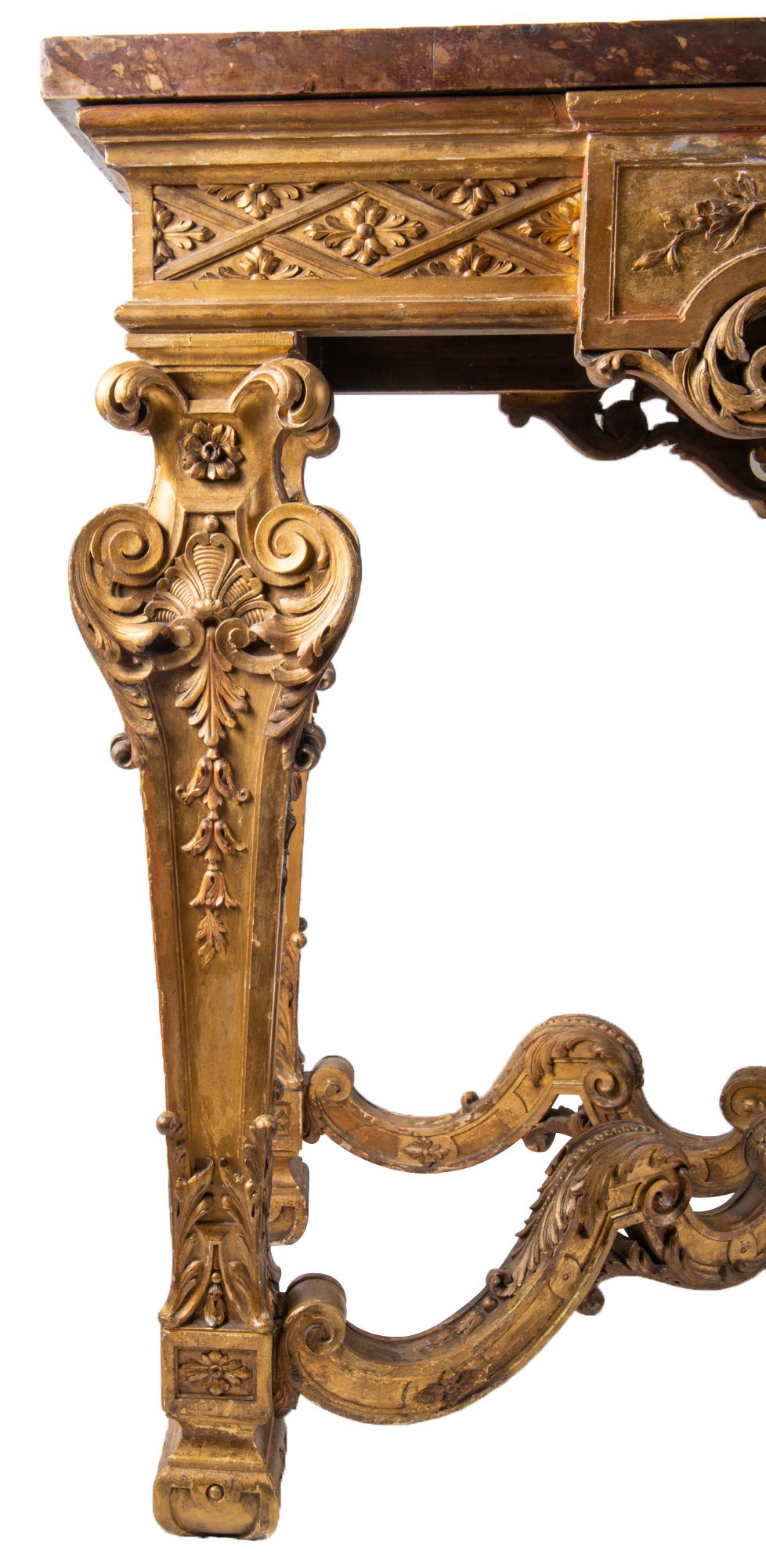 Italian 18th Century Style Carved Giltwood Console Tables For Sale 13