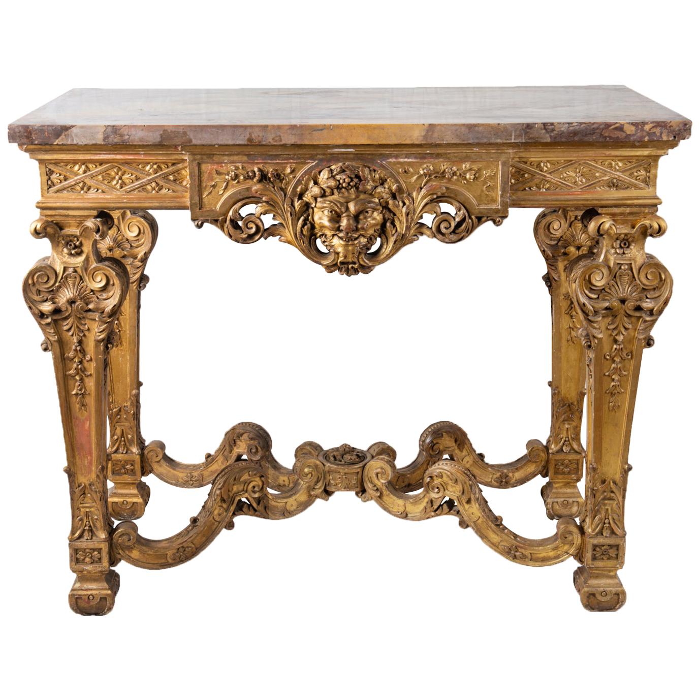 Italian 18th Century Style Carved Giltwood Console Tables