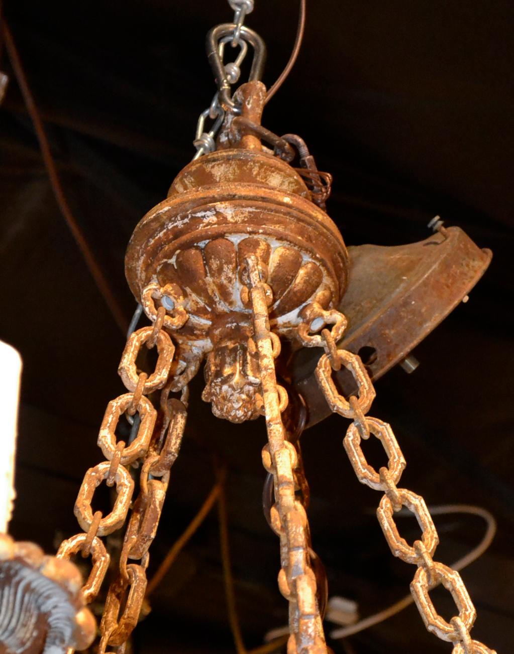 Italian 18th Century Style Patinated Chandelier 2