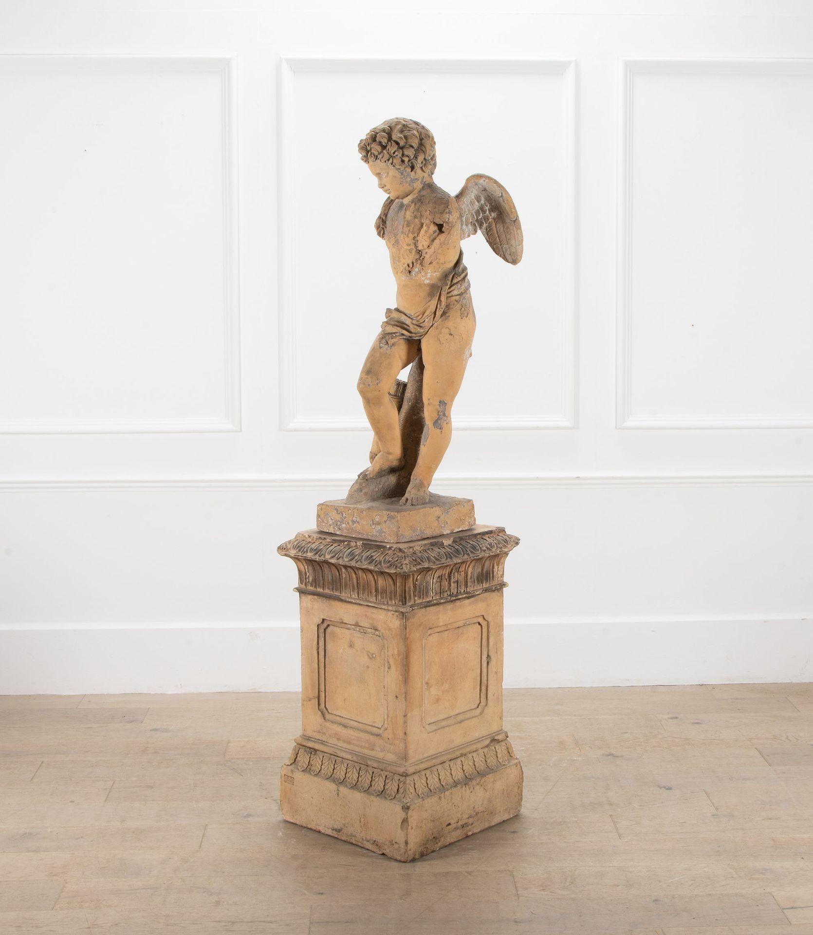 Figura de terracota italiana de Eros del siglo XVIII Italiano