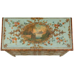 Italian 18th Century Three Drawer Hand Painted Chest