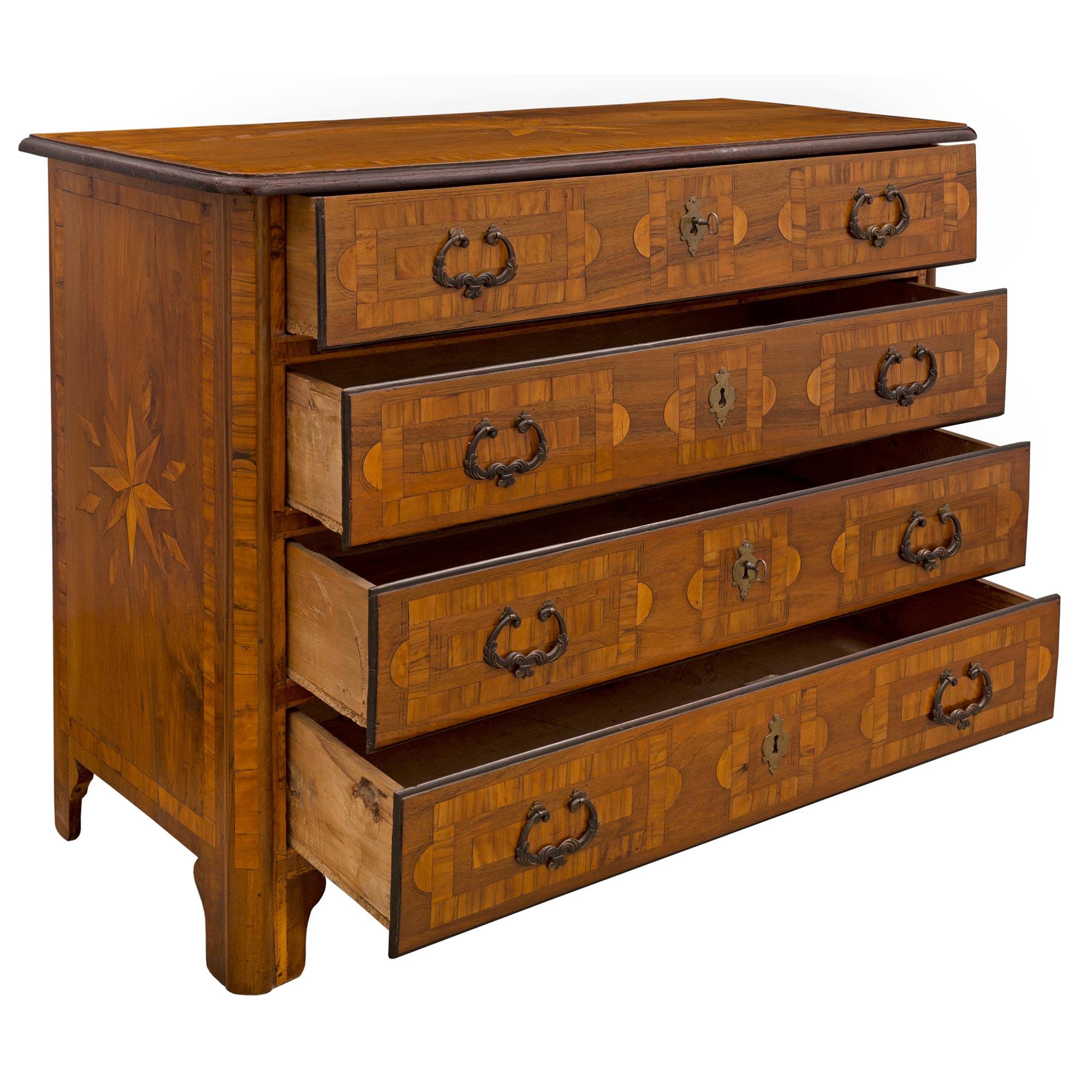 18th Century and Earlier Italian 18th Century Walnut and Fruitwood Commode, from the Piedmont Region For Sale