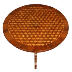 Italian 18th Century Walnut and Fruitwood Side Table