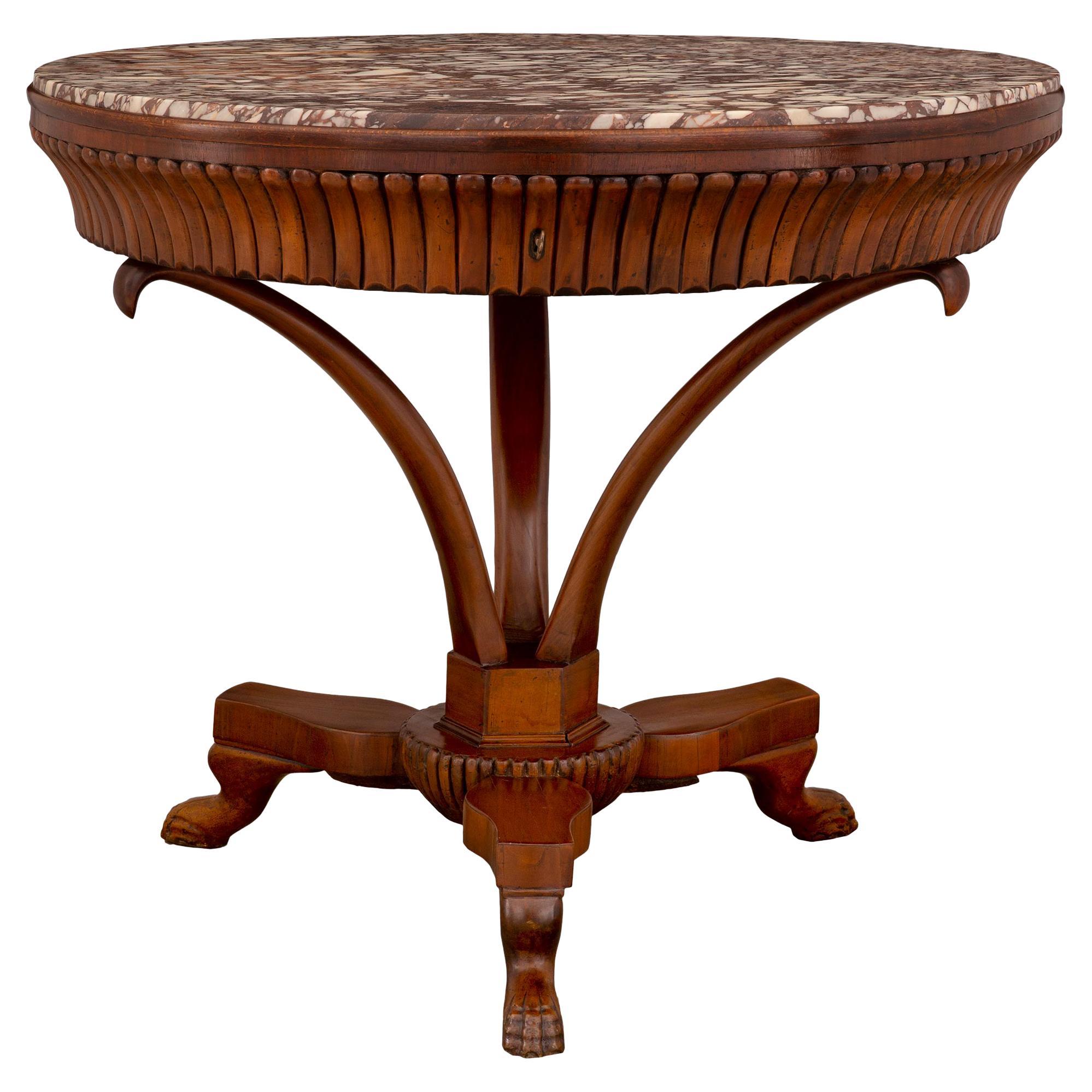 Italian 18th Century Walnut Center Table, from Tuscany