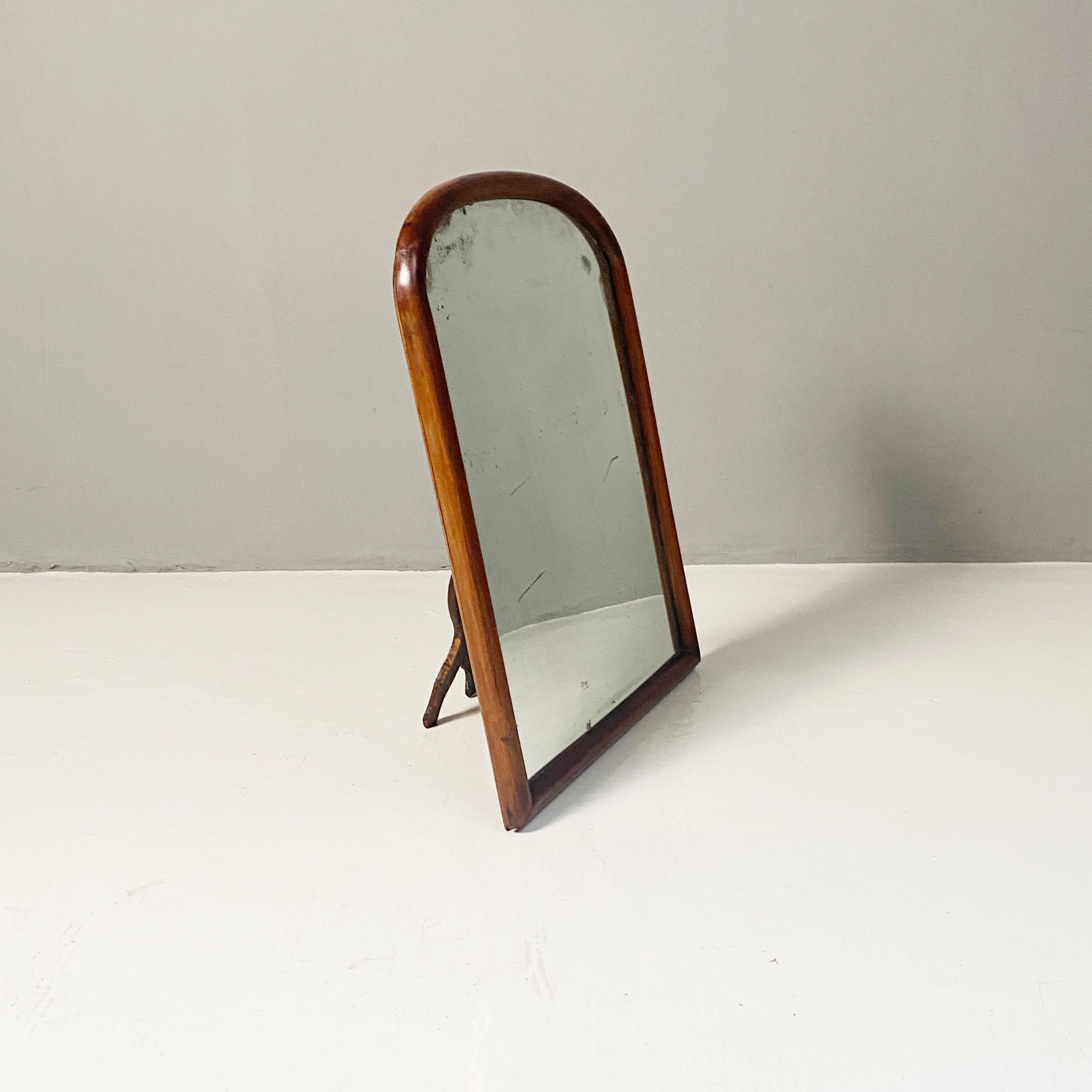 Italian 18th Century Wooden Table Mirror with Mercury Glass, 1700s For Sale 2