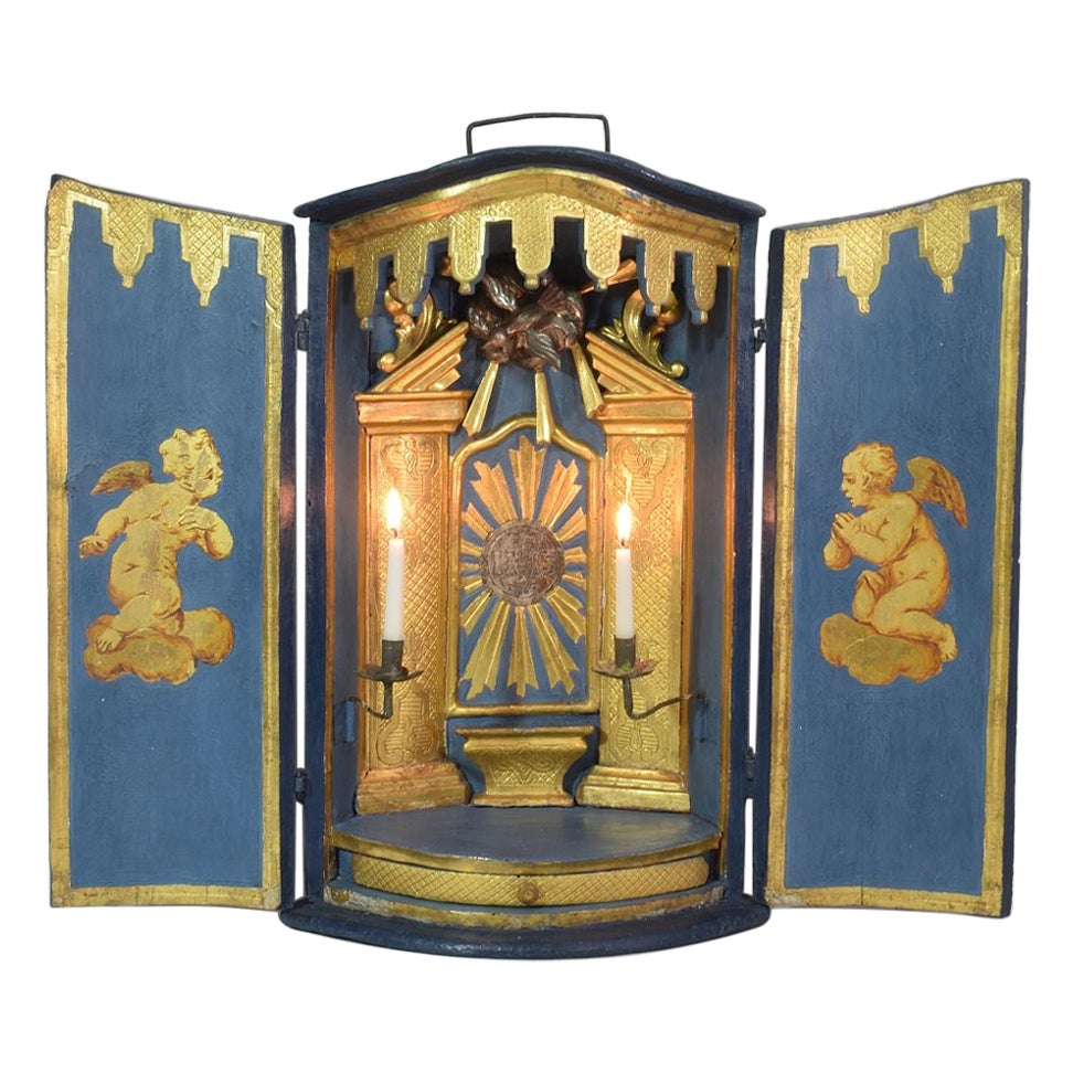 Italian 18th Century Wooden Travel/ House Altar