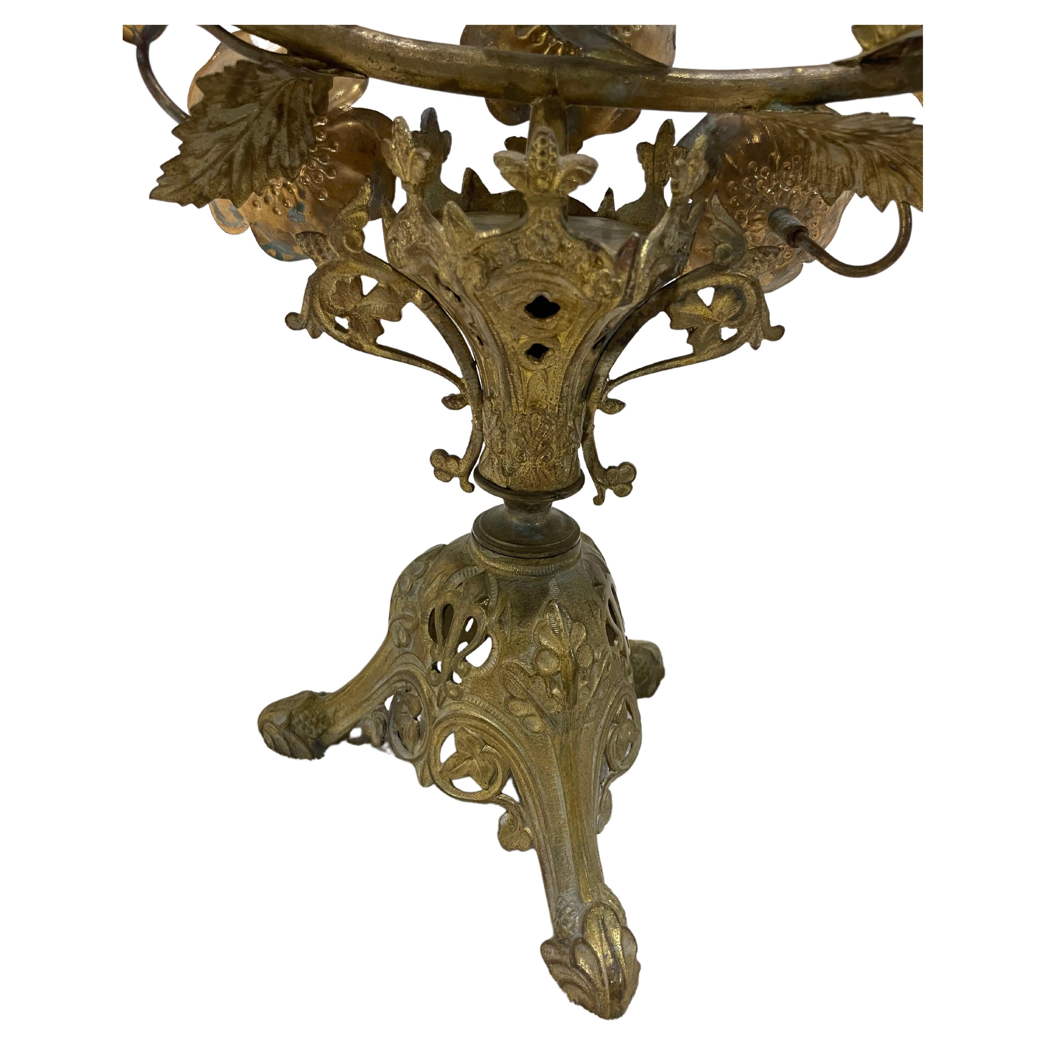 Italian 19th Century Baroque Pair of Candelabre For Sale 1