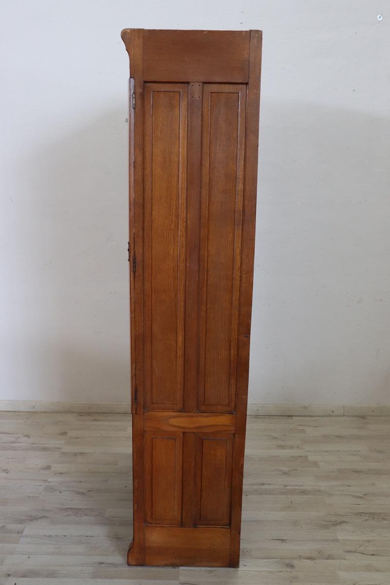 Italian 1920s Oak Wood Apothecary / Filing Cabinet, 18 Drawers and Shutter door For Sale 16