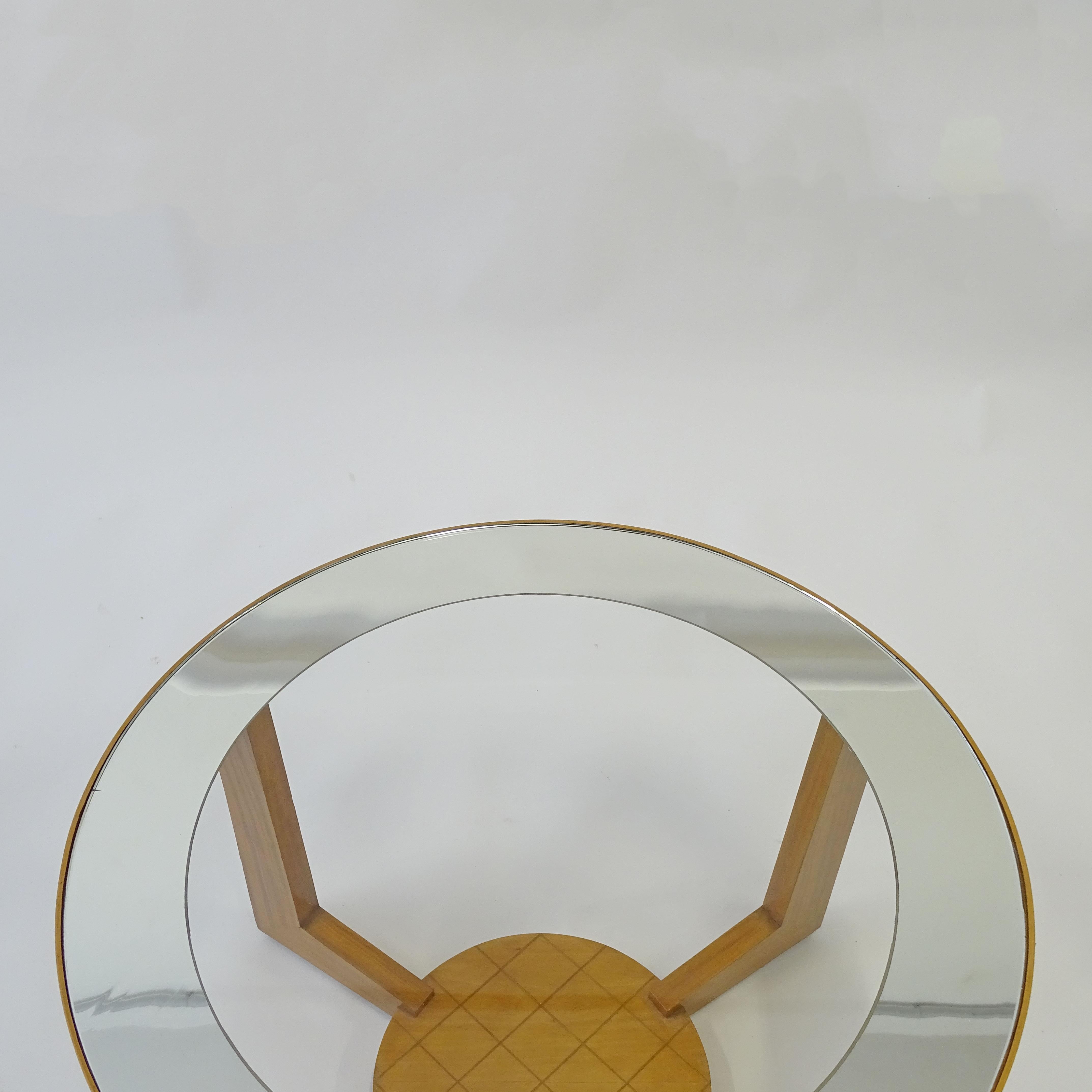 Splendid Italian 1930s Art Deco Circular Coffee Table