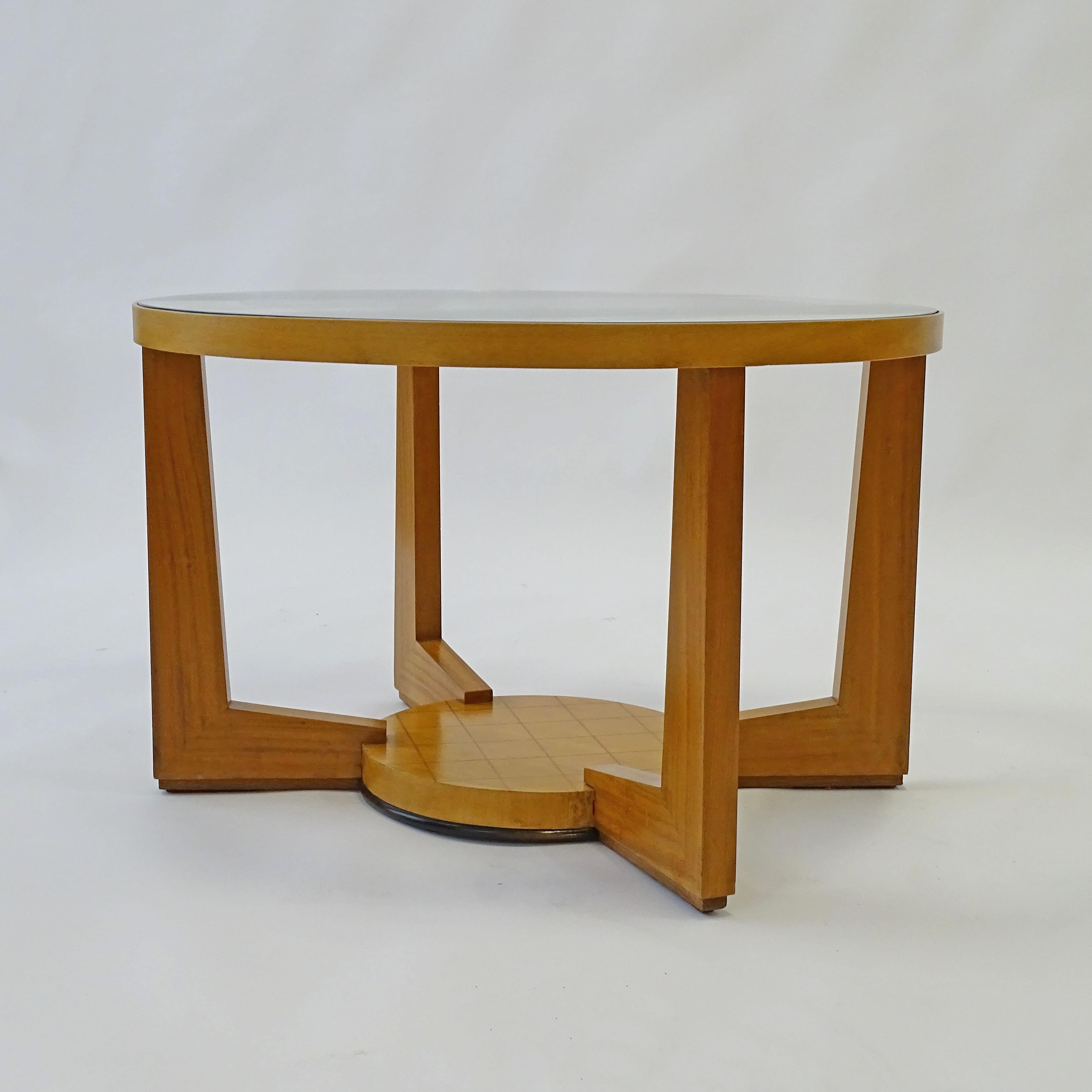 Italian 1930s Art Deco Circular Coffee Table In Good Condition In Milan, IT