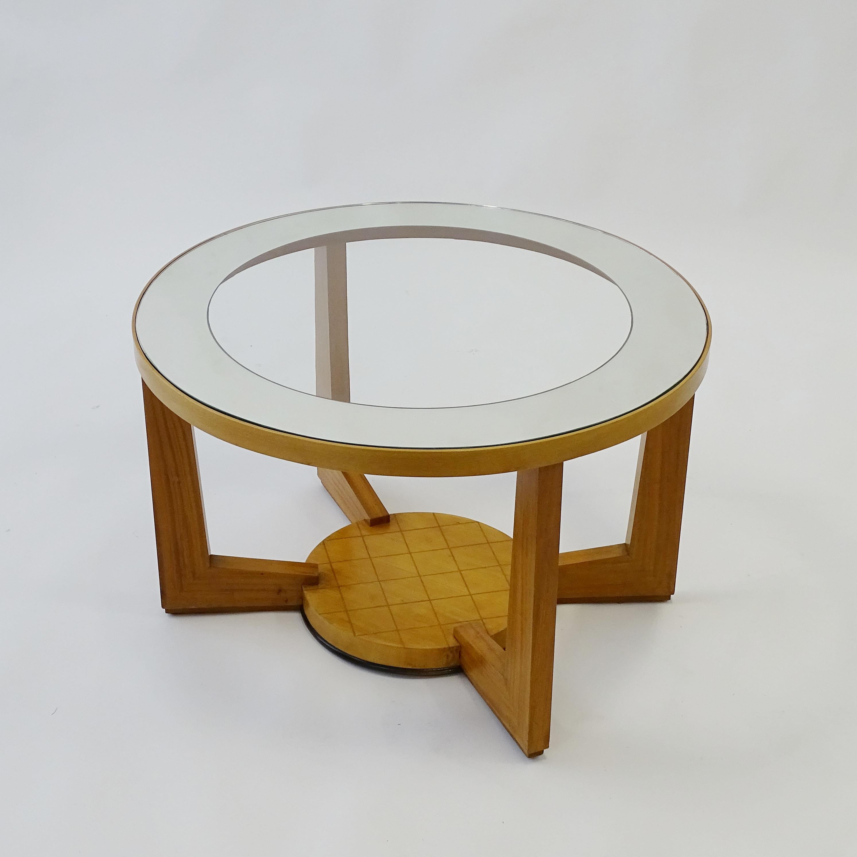 Mid-20th Century Italian 1930s Art Deco Circular Coffee Table