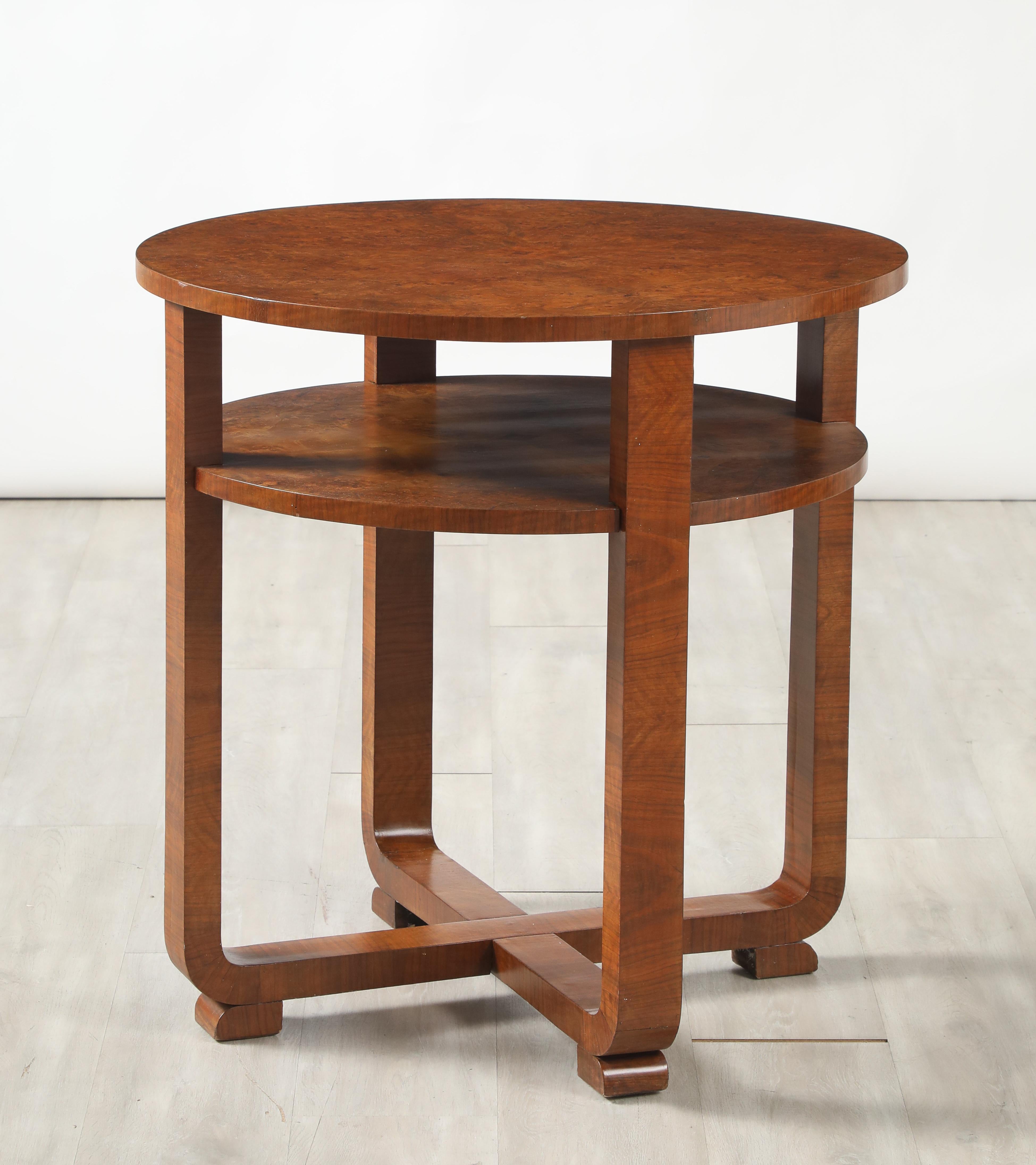 Bouleau Table d'appoint italienne Art Déco 1930 en vente