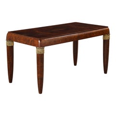 Italian 1930's Burl Walnut Writing Desk