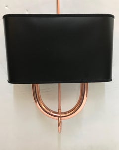 Italian 1930s Art Deco Copper Light Fixture