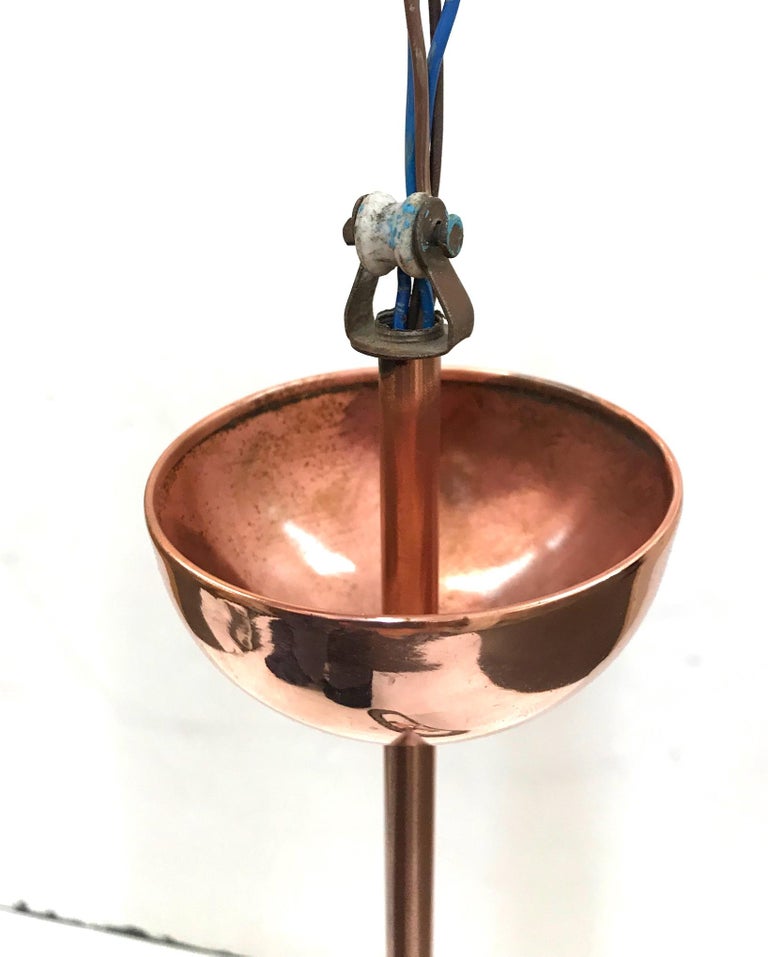 Italian 1930s Fascist Period Art Deco Copper Light Fixture ...