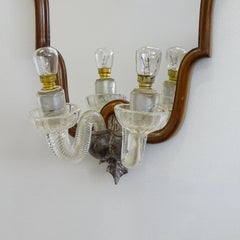Italian 1930s Illuminated Wall Mirror Attributed to Tomaso Buzzi