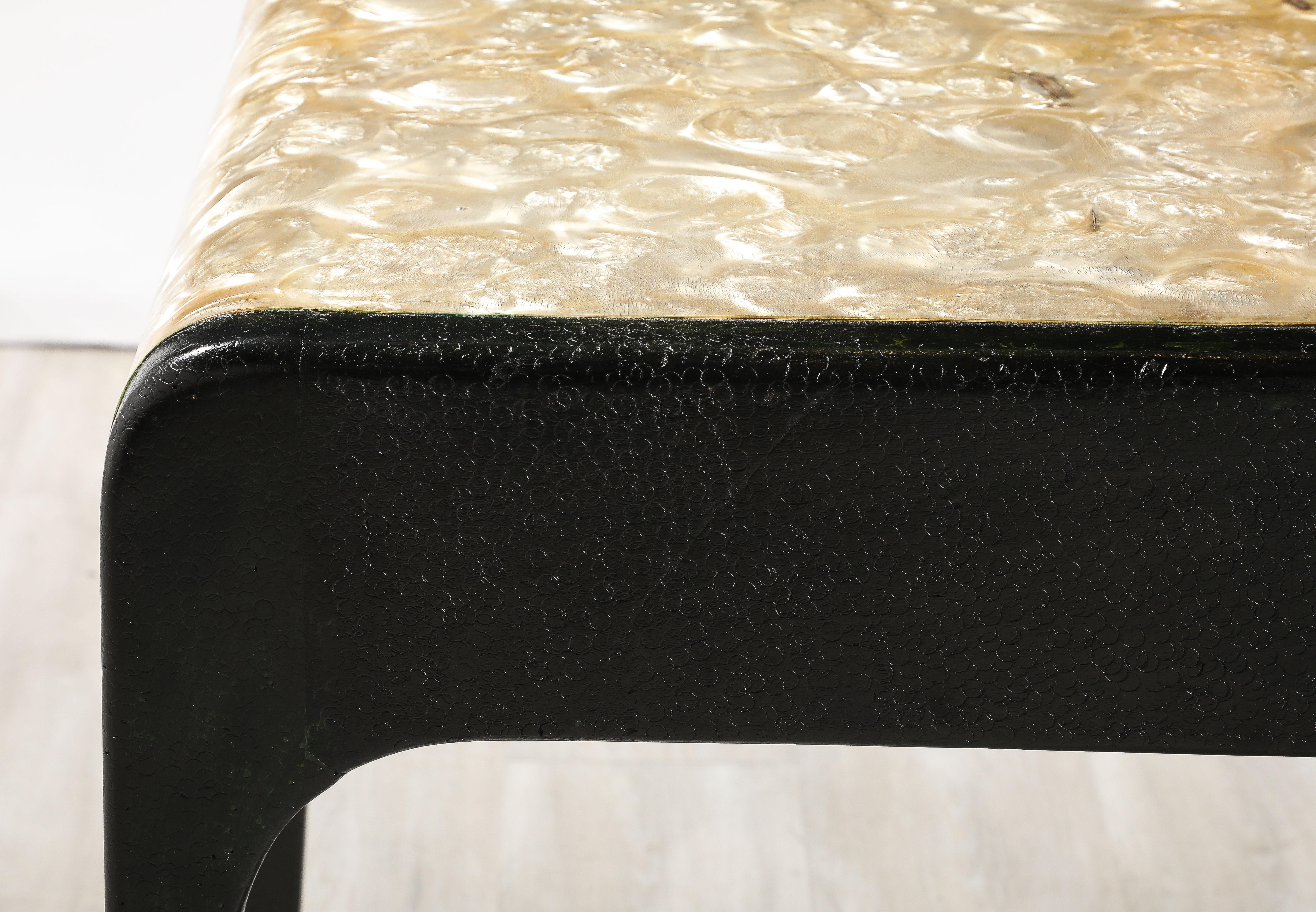 Italian 1930's Mother of Pearl Hand-Carved Table For Sale 8