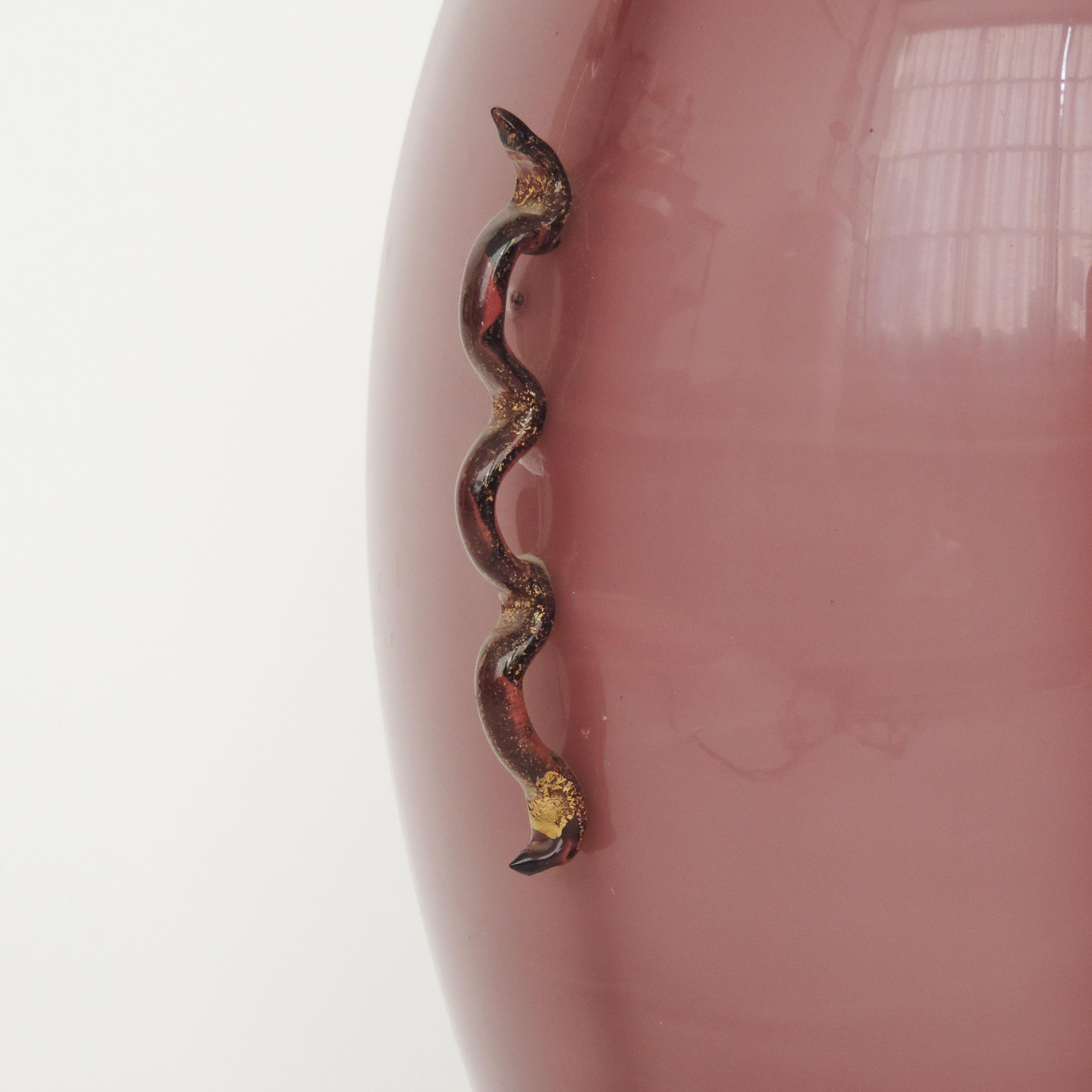 Vase italien en verre de Murano des années 1930 attribué à Vittorio Zecchin Bon état - En vente à Milan, IT