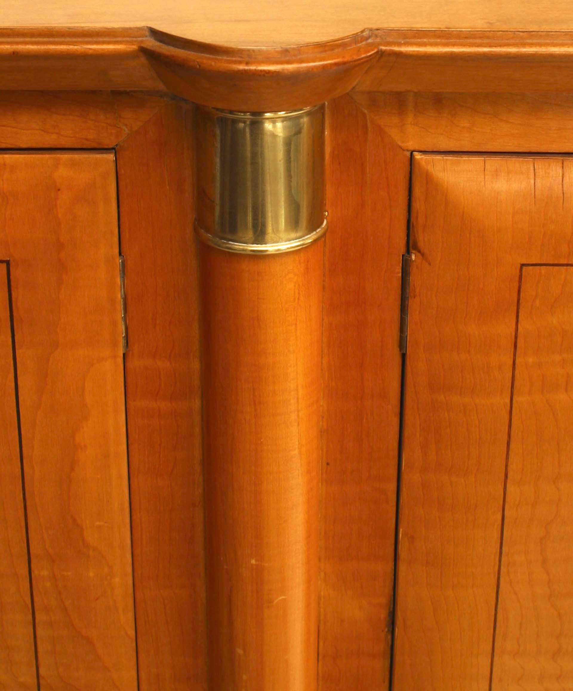 Mid-Century moderno Credenza italiana di metà secolo in sicomoro in vendita